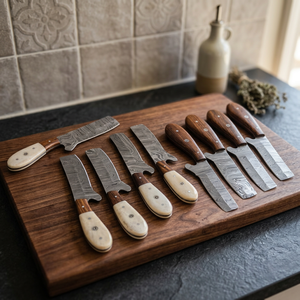 Couteau de survie à lame fixe Drop Point en acier Damas forgé, manche en bois Pakka bleu, pour camping et chasse - Garantie 3 ans - Product Image 4