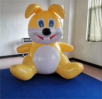 Modèle personnalisé de lapin gonflable en PVC jaune pour les fêtes, événements, promotions, publicité, décoration gonflable en vente