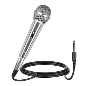 Micrófono Dinámico Inalámbrico para Sistema de Audio KTV en Casa, Amplificador de Potencia, Conferencias, Escenario, <span class=keywords><strong>Karaoke</strong></span> Clásico Plateado de Mano - Product Image 2