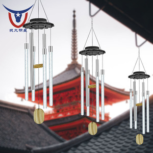 โคมไฟประดับสวนแบบ LED พลังงานแสงอาทิตย์ รูปทรงกระดิ่งลม 6 หลอด เปลี่ยนสีได้ กันน้ำระดับ IP44 เหมาะสำหรับงานไว้อาลัย - Product Image 5