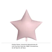 Nouveau ballon en aluminium mat en forme de cœur à cinq branches de 30 pouces, 1 couleur, marque TJ, modèle WJX, pour mariage, anniversaire, Saint-Valentin