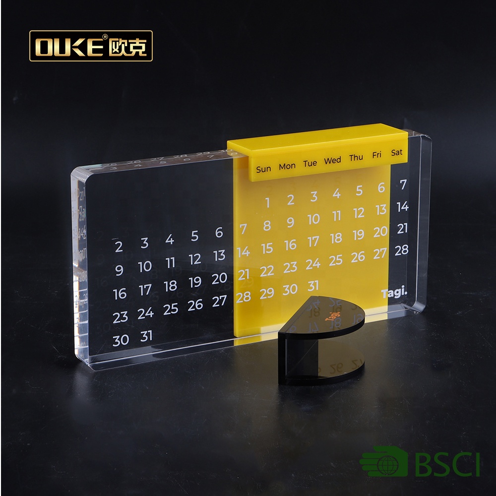Новый дизайн, акриловый пластиковый календарь на заказ