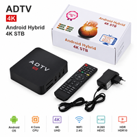 Receptor de TV Digital Satelital ADTV Android Híbrido 4K DVB S2X T2 C, Receptor Inteligente OTT, Compatible con H.265 HEVC, IPTV