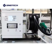 Sinotech Diesel essence Portable Mini pompe à carburant Machine 10m 15m tuyau bobine camion transporter petit distributeur de carburant