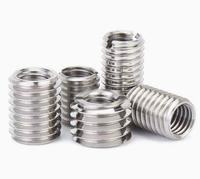 304 Stainless Steel Bolt Style Threaded Sleeve Locking Insert, Screw-in Bushing, Blind Nutsert Thread Repair Kit for Metal