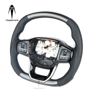 Custom Steering Wheel Fit for Ford Transit Tourneo C-MAX Kuga St V348 Mk8 2018 2019 2023 <strong>2021</strong> 2022 Carbon Fiber Steering Wheel - Product Image 4