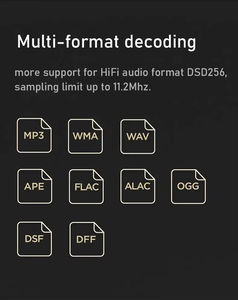 Lecteur MP3 HiFi professionnel sans perte, décodage DSD256, mémoire intégrée de 32 Go, lecteur de musique audiophile, contrôle par molette - Product Image 3