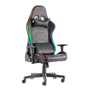 <span class=keywords><strong>Silla</strong></span> Ergonómica Giratoria para Juegos, <span class=keywords><strong>Silla</strong></span> con <span class=keywords><strong>Luces</strong></span> LED RGB, Diseño Especial con Espalda Reclinable de Cuero PU Combinado para Jugadores, Novedad - Product Image 6