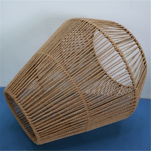 Plage côtière Corde Rotin Tissé Pendentif Simple <span class=keywords><strong>Naturel</strong></span> Tissé à la Main Dôme <span class=keywords><strong>Suspension</strong></span> <span class=keywords><strong>Abat</strong></span>-<span class=keywords><strong>Jour</strong></span> - Product Image 4