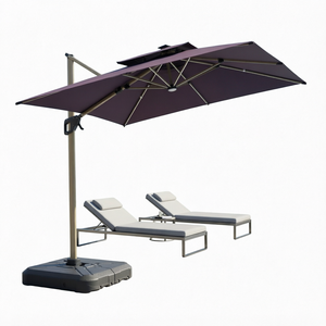 [Unique Market] Banco de Energía Solar USB de Último Diseño con Doble Tirador Diagonal, Soporte de Aleación de Aluminio Resistente para Patio de Hotel - Product Image 1