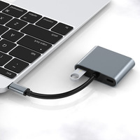 Adaptador USB 3,0 Hub 4 en 1 tipo C con HDMI Compatible para Macbook Samsung Hu Google para aplicación de monitor y altavoz 4K