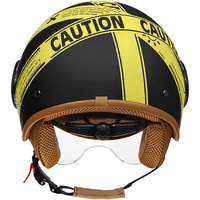 Helm Retro Gaya Italia Setengah Wajah Bersertifikasi DOT Bahan ABS Logo Kustom Universal Cocok untuk Skuter Motor Berkendara Sepanjang Musim