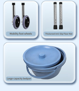 Adjustable Height 4-Leg <strong>Walking</strong> <strong>Frame</strong> <strong>with</strong> Non-Slip Rubber Feet Indoor Homecare Walker for Elderly - Product Image 6