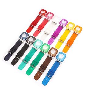 Correa transparente de TPU para <span class=keywords><strong>Apple</strong></span> <span class=keywords><strong>Watch</strong></span>, <span class=keywords><strong>Bandas</strong></span> 2 en 1 de 41mm, 45mm, 38mm, 40mm, 42mm y 44mm, venta al por mayor - Product Image 1