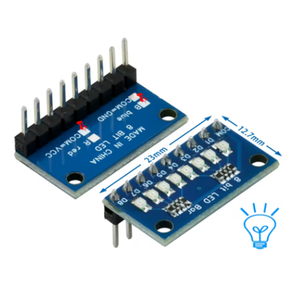 Módulo Indicador LED de 8 Bits, 3-24V, Azul/Rojo, Ánodo/Cátodo Común, Kit de Inicio para Protoboard, Compatible con MCU ARM, Impresora 3D, MEGA2560 - Product Image 3