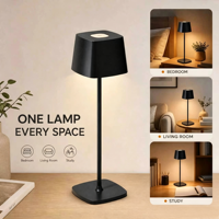Lampe de table LED rétro pour café, ambiance chaleureuse, avec commande tactile et chargement USB - Style bar