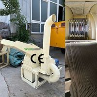 Broyeur à marteaux électrique Weiwei 420 à double alimentation pour sciure de bois, capacité 300-600 kg/h, pour biomasse et litière animale