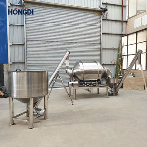 Industrial Sealed Horn-type Rotary Drum Mixer with Dual Conveyors, <b>Dust</b>-free Dry <b>Powder</b> Blending Line for Food and Chemical - Product Image 6