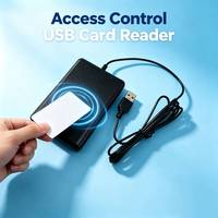 Lector RFID USB de 125Khz y 13.56Mhz, Lector de Tarjetas Inteligentes USB sin Controlador, Dispositivo Emisor de Tarjetas, Sistema de Control de Acceso, Lector de Escritorio