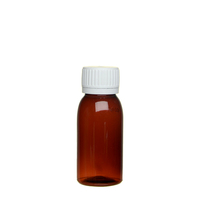 Vente en gros Bouteille en plastique PET de sirop pharmaceutique ambré de 30ml 50ml 60ml 100ml 150ml 200ml pour la médecine