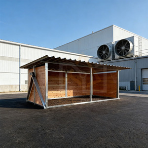 छत और गैल्वेनाइज्ड संरचना के साथ किफायती आउटडोर मोबाइल हॉर्स आश्रय. स्थापित करना आसान - Product Image 1