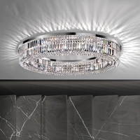Moderne Minimaliste Lumière De Luxe Rond Carré Rectangulaire de Haute Qualité Lampe En Cristal de Plafond Pour Salon Chambre