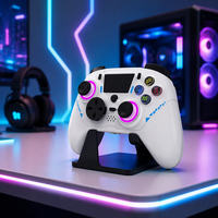 Manette de jeu sans fil PS4, double vibration, turbo, macro, RGB pour PS4, PC, Steam Gaming