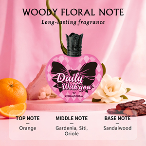 Spray Corporal Perfumado de Larga Duración con Notas Florales y Frutales, Aroma a Frambuesa, Rosa, Violeta y Almizcle, con Estampado de Leopardo Morado en Forma de Corazón, 100 ml, para Mujer - Product Image 3