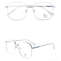 Lunettes unisexes rétro à monture en titane non magnétique, style Cyber Celebrity Ins, ultra légères, tendance, myopie, solides, vente en gros