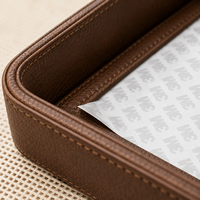 Boîte à bijoux en cuir de luxe faite à la main, personnalisable, auto-adhésive, pour broderie au point de croix, auto-finissable, étui organisateur DIY, mini portable