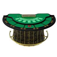 Table de poker semi-noire personnalisable de haute qualité, nouvelle conception, pliable, pour casino, jeu de mahjong, métal/bois