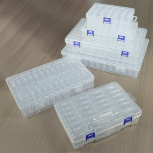 Transparent Plastic <b>Storage</b> <b>Box</b> With Compartments For Jewelry Beads Organization Desktop Organizer <b>Small</b> Parts Container - Product Image 2