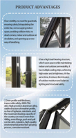 Ventana Corredera de Aleación de Aluminio con Garantía de 5 Años del Fabricante, Vidrio de Doble Panel Ecológico con Certificación CE para Proyectos Residenciales y Hoteleros