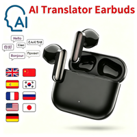 Écouteurs sans fil TWS avec traducteur IA, boîtier miroir en alliage de zinc, traduction bidirectionnelle, écouteurs intra-auriculaires pour les voyages et les affaires
