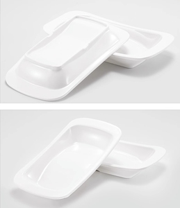 Assiettes rectangulaires <span class=keywords><strong>en</strong></span> mélamine blanche, plateaux de service longs <span class=keywords><strong>en</strong></span> mélamine incassables, <span class=keywords><strong>vaisselle</strong></span> mate de qualité alimentaire <span class=keywords><strong>pour</strong></span> restaurant, buffet - Product Image 5