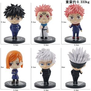10Cm 5 pz/set <span class=keywords><strong>Jujutsu</strong></span> <span class=keywords><strong>Kaisen</strong></span> Cos Gojo Megumi Nobara Satoru Boy giocattolo PVC Action Figure bambola - Product Image 5