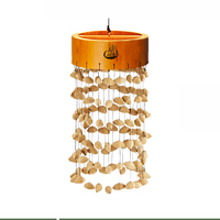 En gros, Carillons Chacha en graines naturelles 10*6 pièces, Accessoires faits main pour attrape-rêves, Guérison sonore par coquillages, Décoration d'intérieur couleur bois clair