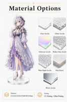 Display Figur Akrilik Anime, Akrilik Transparansi Tinggi, Epoxy 3D & Relief Embos untuk Koleksi Anime, Langsung dari Pabrik
