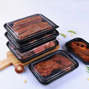 Custom Duck Meat Packing Box Sushi Vegetable Food Tray Disposable Takeaway Food Plastic Box