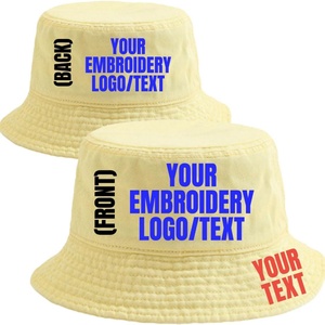Custom Embroidery Solid Color <b>Reversible</b> Beach Sun Cap Personalized <b>Bucket</b> <b>Hat</b> for Men and Women Summer Fishing Casual <b>Hat</b> - Product Image 2