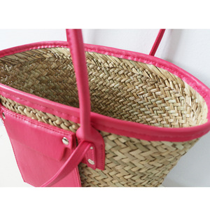 Designer d'été pour femmes flotteur <span class=keywords><strong>herbe</strong></span> tissage <span class=keywords><strong>sac</strong></span> fourre-tout plage de luxe grand <span class=keywords><strong>sac</strong></span> seau avec Logo personnalisé mode d'été en paille pour femmes - Product Image 4