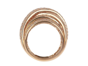 แหวนเพชรโมอิสซาไนต์ธรรมชาติทันสมัยไม่เหมือนใครสำหรับผู้หญิง ทองและเงิน สำหรับวันเกิด โอกาสพิเศษ และการเฉลิมฉลอง จากประเทศอินเดีย - Product Image 2