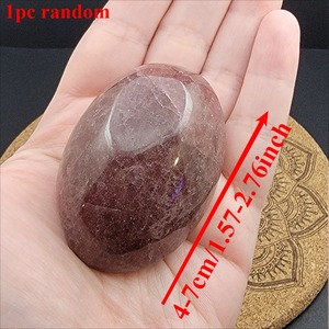 Wholesale High Quality Healing Crystal <b>Craft</b> Natural Strawberry Quartz Palm Stone for Home Decoration and Gifts - Product Image 2
