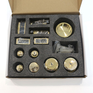 Kit di porte scorrevoli in vetro dorato accessori per doccia in acciaio inossidabile sistemi di porte scorrevoli in vetro a rulli scorrevoli - Product Image 3