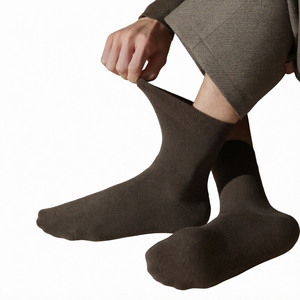 Chaussettes d'affaires en coton pour hommes, tricotées côtelées, antibactériennes, absorbant la transpiration, résistantes aux odeurs, en boîte cadeau, pour l'automne, ODM - Product Image 1