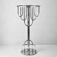 Decoración de Mesa de Boda Personalizada, Centro de Mesa Grande de Metal Plateado y Dorado, Soporte para Flores, Decoración para Eventos de Boda