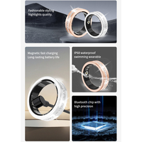 Anillo Inteligente al por Mayor, Monitor de Ritmo Cardíaco, Oxígeno en Sangre, Sueño y Actividad Física, Resistente al Agua IP68, Acero Inoxidable, Diamantes, Control por Aplicación, Diseño Moderno