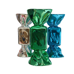 Escultura de Caramelo de Resina para Decoración del Hogar, Estatua de Piruleta de Fibra de Vidrio Galvanizada con Base para Decoración del Hogar - Product Image 4