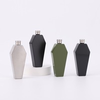Botella de Agua Portátil Hexagonal de Acero Inoxidable 304, Diseño Creativo, Gruesa, a Prueba de Fugas, de 8 Onzas Líquidas, para Exteriores