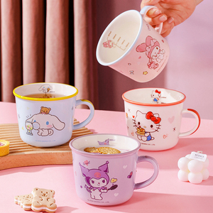 Phim hoạt hình nóng phim hoạt hình Cốc gốm Kawaii quế cà phê sữa ăn sáng xử lý Cốc văn phòng nhà Quà Tặng cốc - Product Image 3